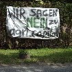 Protest gegen eine Biogasanlage in Steinhausen (Nordwestmecklenburg)